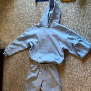 Women's Light Blue Hoodie and Joggers Set